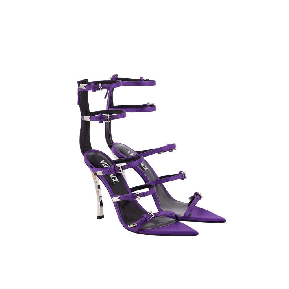 NIB Versace Runway Pin-Point Strappy Sandal EU 36 US 6 Purple Orchid $1,575